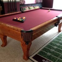 8ft. Custom Cedar Pool Table